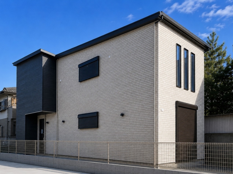狭小間口の土地に合わせて設計した、すっきりとした細長いフォルム。 無駄を省いたシンプルなデザインが、洗練された印象を与えます。 限られた敷地を上手に活かしながら、住みやすさとデザイン性を両立した住まいです。